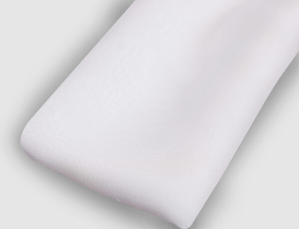 "Elegant georgette fabric draped gracefully, showcasing its lightweight, sheer texture with soft folds and a delicate flow."